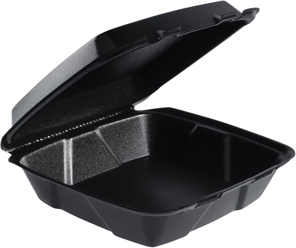 DART 9" X 9" 90HT1R 1 Compartment Foam Container